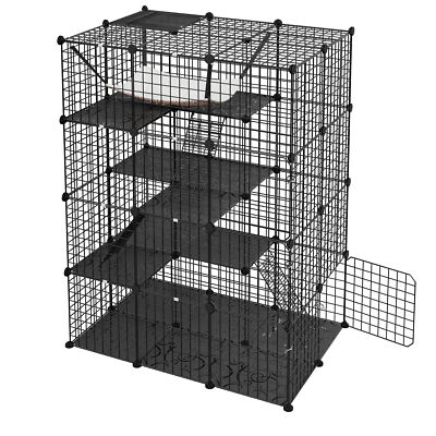 Flexible Wire Cat Playhouse Customizable Cat Playpen Apartment Easy Assembly