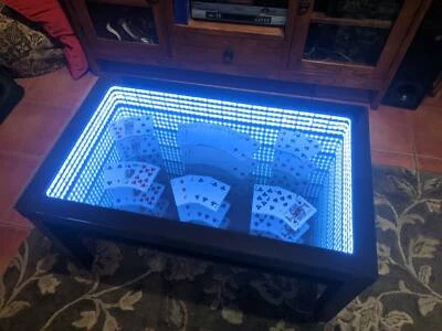 New Custom Led Infinity Mirror Coffee Table 3d Super Bright Rgb
