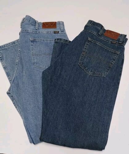 Wrangler MGW30 Mens Jeans 36x32 Loose Fit Straight