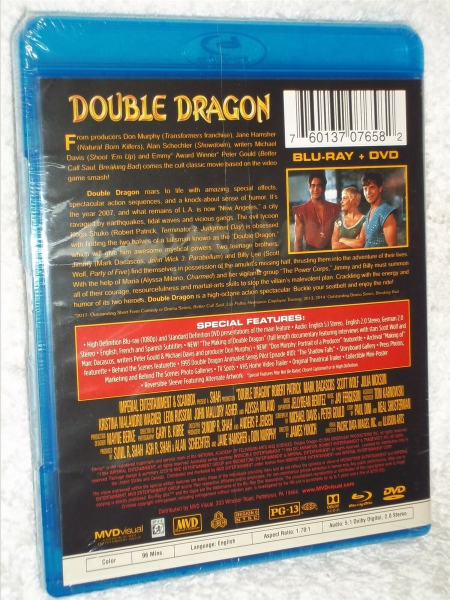 Double Dragon (Blu-ray/DVD, 2020) NEW Robert Patrick Mark Decascos