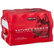 Kirkland Signature Nature's Domain Canned Dog Food Turkey  Pea Stew 13.2oz 24ct