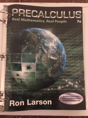 Precalculus Real Mathematics, Real People Ron Larson 7th Edition 2015 Loose-leaf