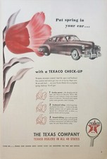 1947 Texas Texaco dealers gasoline Vintage Ad put spring in your car