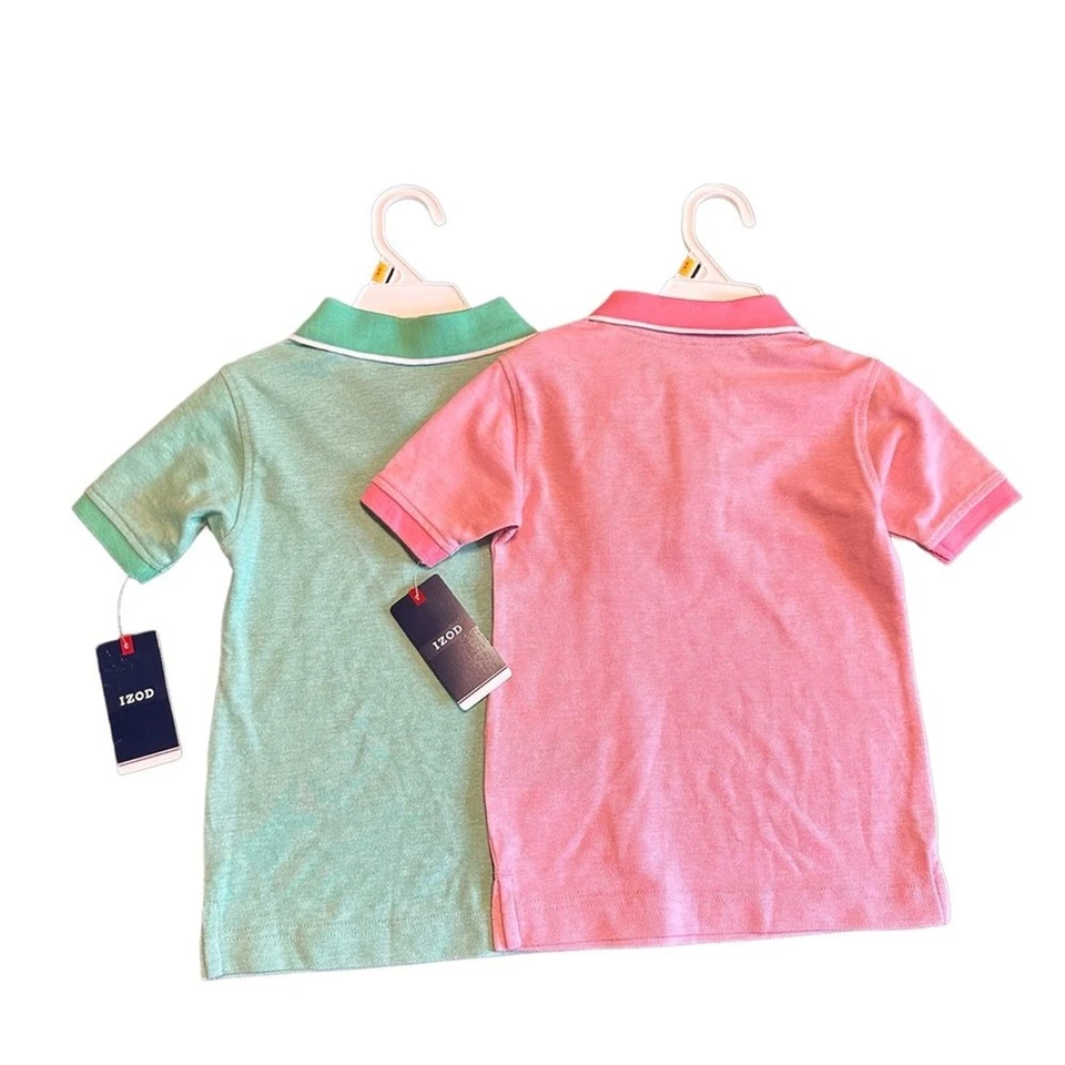 2 polos Izod rosa/verde para niños talla 4 nuevos con etiquetas Foto 2 de 4
