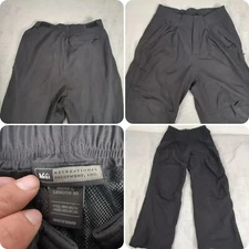 REI Element Rain Pants Men Large Black Lined Full Zip E1 Waterproof Hike 30x29