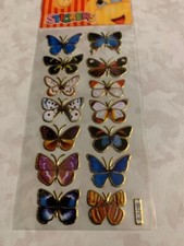 STICKERS BUTTERFLY MULTI-COLORED MEDIUM MINI BUTTERFLIES SHINY STICKERS 2