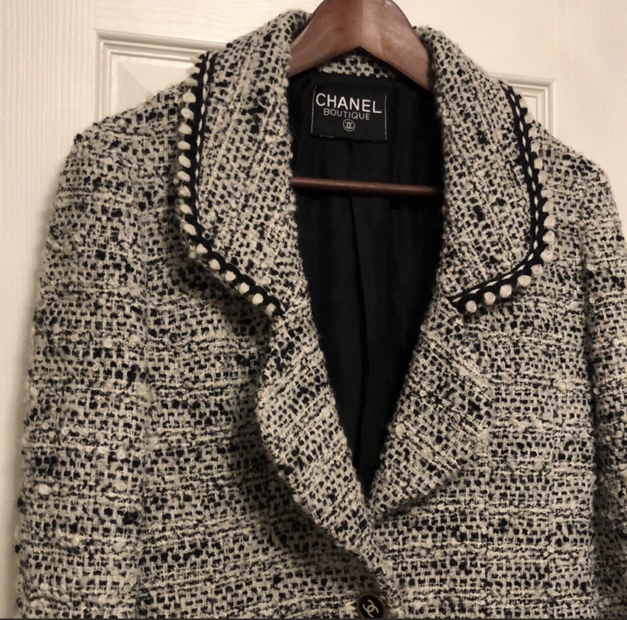 Authentic CHANEL Tweed Blazer / Jacket Vintage FR… - image 3
