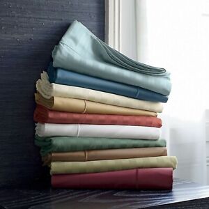 XL SIZE BED SHEET SETS ALL SOLID COLORS 1000 TC EGYPTIAN COTTON  4 PC TWIN