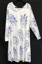  Lularoe Plus Sz 3X Emily Dream Catcher Feathers Swing Lounge Midi Womens Dress
