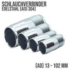 Schlauch Verbinder Kupplung Tülle Reparatur Stück gerade Edelstahl (AISI 304)