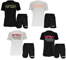 COMPLETO SPORTIVO COMPOSTO DA T-SHIRT E PANTALONCINI CON LOGO NASA DA UOMO
