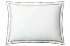 Ralph Lauren Euro Pillow Sham - Spencer Border White Sage