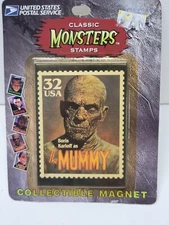 1997 Universal Classic Monsters Magnet Boris Karloff The Mummy USPS New 