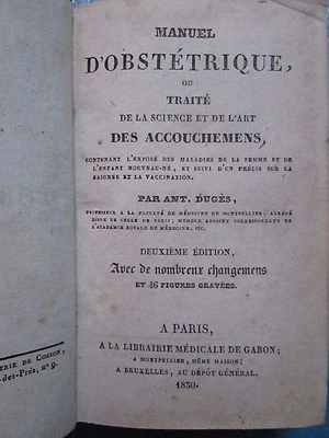 DUGES : MANUEL D'OBSTETRIQUE ou art des accouchements, 1830. 24 planches. - Photo 1/4