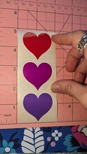 Vintage Mrs Grossmans Stickers Transparent Hearts Red Purple Sticker By The Yard