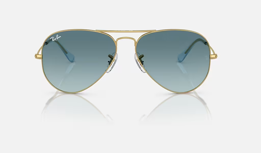 サングラスRB3025-J-Maviator full color 001/3X New Ray-Ban Aviator Gradient Sunglasses FRAME Polished Gold RB3025