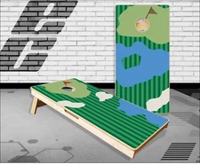 Golf Course Cornhole Boards Bean Bag Toss Game