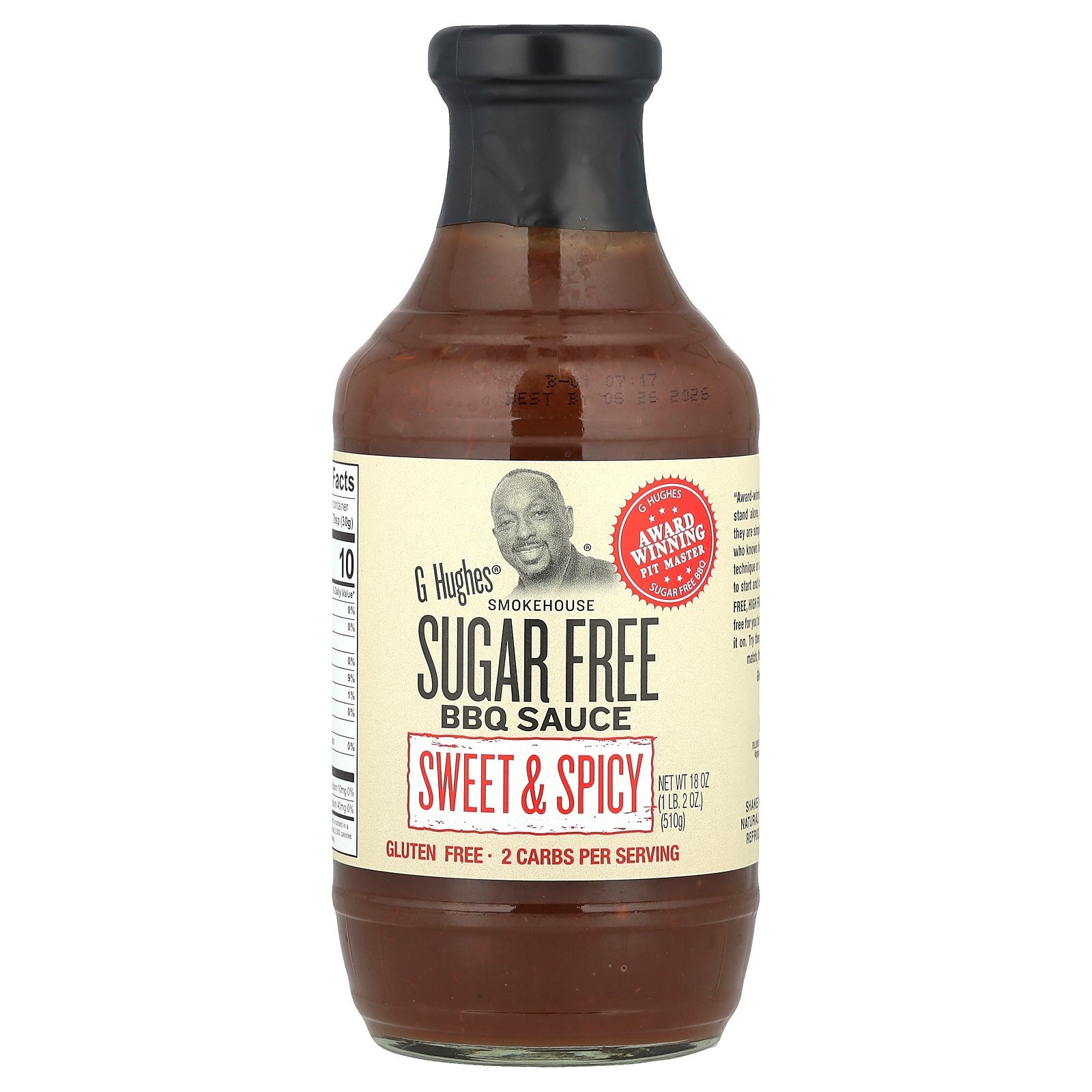 Соус барбекю без сахара, сладкий и острый, 18 унций (510 г)