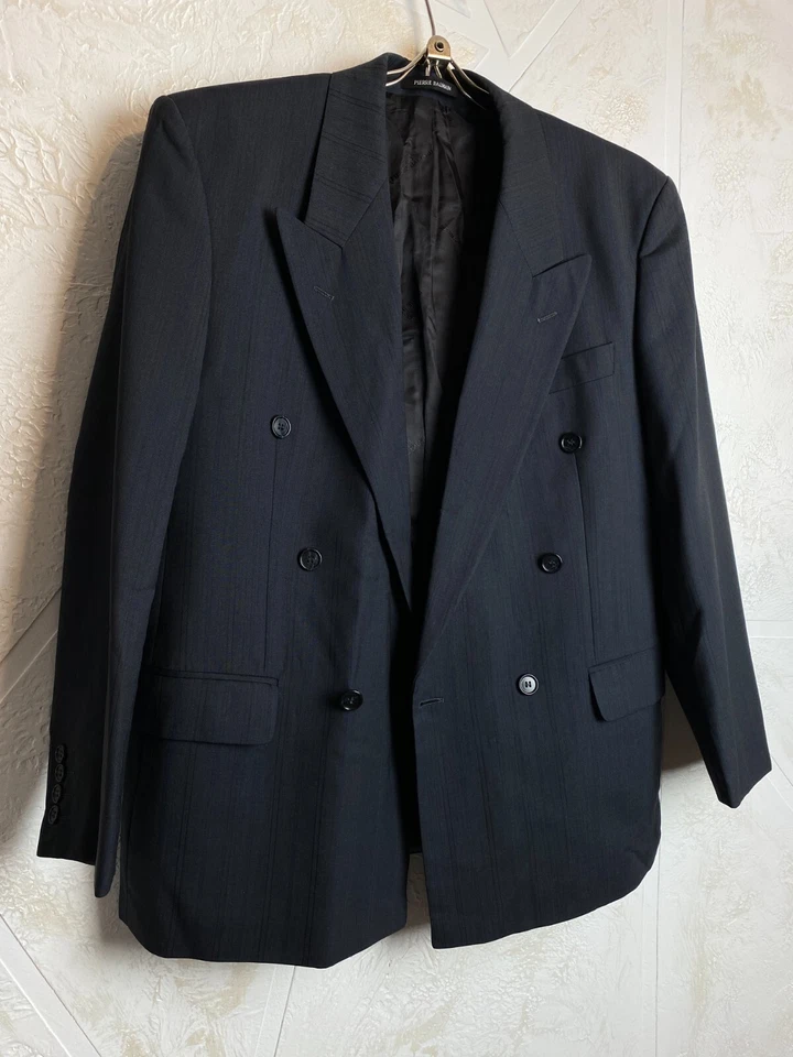 Pierre Balmain Vintage Double-Breasted Wool Blazer Jacket - Image 3 of 4