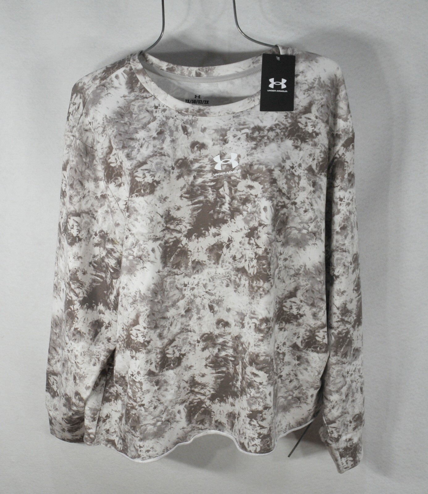Under Armour Sweatshirt Women's Plus 2X loose fit Rival Terry Printed Ghost NWT thumbnail 4
