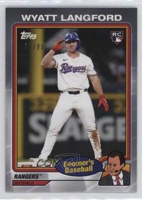 2024 x Chris Berman Boomer's Baseball Silver 63/99 Wyatt Langford Rookie RC 0z6e