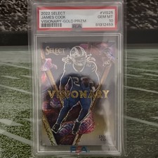 Panini 2022 Select James Cook Visionary Gold Prizm 05/10
