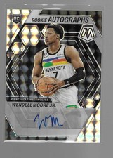 WENDELL MOORE JR 2022-23 PANINI MOSAIC AUTO ROOKIE CARD #RA-MOD