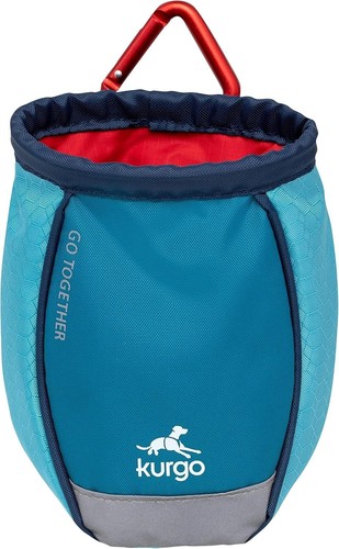 Lightweight Portable Dog Training Treat Bag with Clip & Carabiner - Stylish Blue - Picture 3 of 7