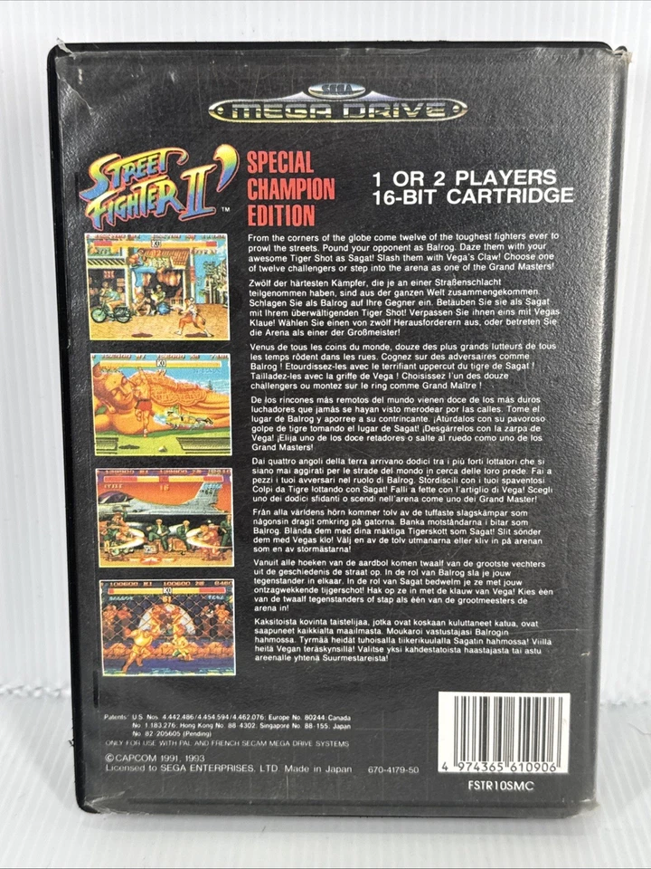 Street Fighter 2 Sega Mega Drive Game Good Condition CAPCOM Cartridge - Image 2 of 4