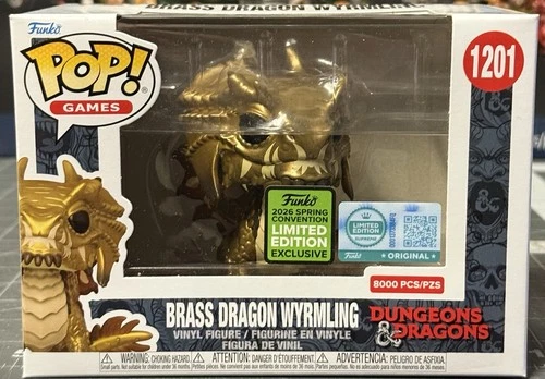 Funko Pop Brass Dragon Wyrmling #1201 2026 ECCC SHARED LE 8000 w/ Protector