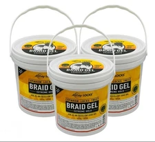 New all day locks braid gel extreme hold [3 JARS] 64fl oz cornrow locks twist