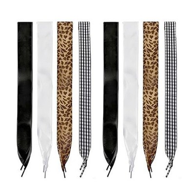 8Pieces Fashionable Wide Shoe String Vibranting Color Quick Lacing