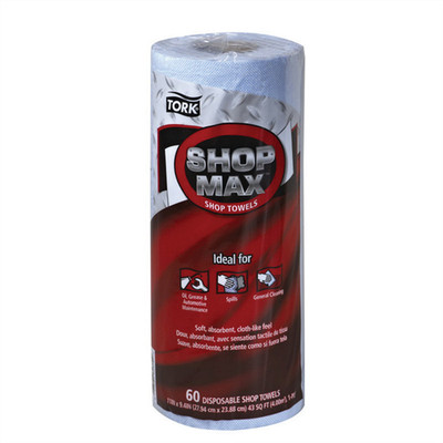 Tork Molnlycke ShopMax 450360 Dry Wipe Towel Roll, 47 ft L x 11 in W Roll, 30, P
