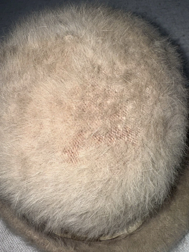 Sombrero cubo Betmar vintage color topo mezcla de piel de angora suave difuso Francia Foto 4 de 4