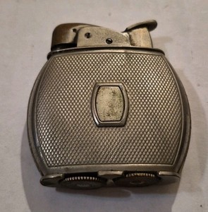 Vintage 1952 Evans Spitfire Cigarette Lighter #19023 Silver Diamond Pattern