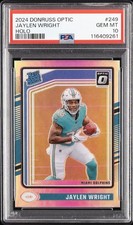 2024 PANINI DONRUSS OPTIC HOLO #249 JAYLEN WRIGHT PSA 10
