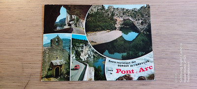 Postkarte Pont d Arc Les Tunnels Le Pont d Arc Chapelle de Chames Route en C. un