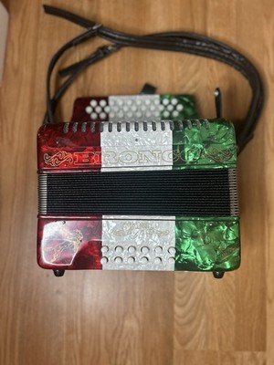RIZATTI Bronco RB31GM Diatonic Accordion Key G/C/F - Mexican Flag