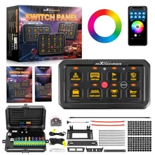 Universal 8 Gang Touch Switch Panel For Car Truck UTV Marine 12V-24V RGB Light