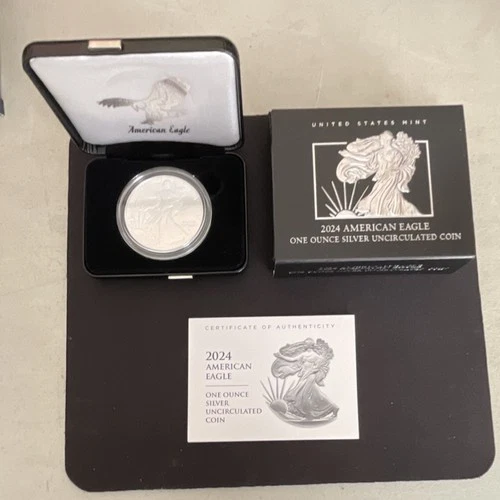 United States Mint 2024 American Eagle 1 oz Silver Uncirculated w/ Box & Cert