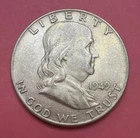 1949 Franklin Half Dollar 50C, AU - About/Almost Uncirculated