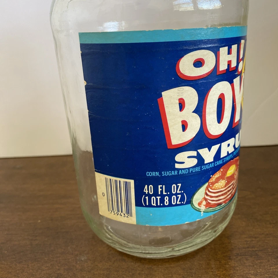 Vintage Oh! Boy Syrup 40oz Jar Original Lid Cairo, GA. By W. B. Roddenbery Co. - Image 2 of 4