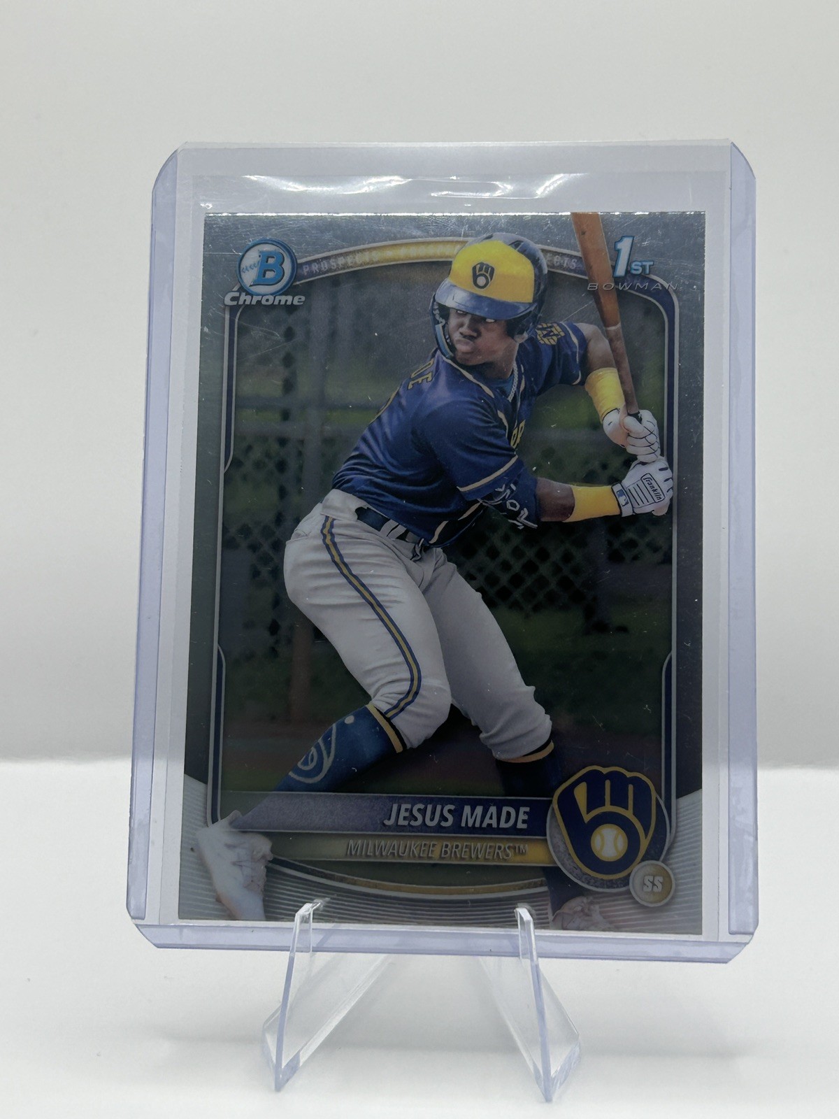 2025 Bowman Jesus Made Chrome #BCP-50 1st Prospect Milwaukee Brewers