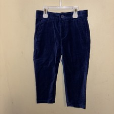 H M Boy s 3 T Straight Velvet Pants Navy Color
