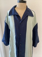 Nat Nast Men's Luxury Originals Short Sleeve Shirt, Size Medium 100 Silk Button