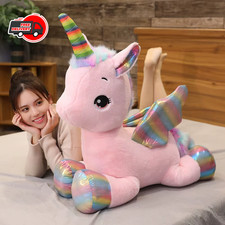 40cm Soft Unicorn Rainbow Plush Toy Pink Horse Kids Gift Cute Pillow Home Decor