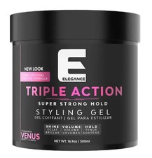 ELEGANCE TRIPLE ACTION - SUPER STRONG HOLD HAIR GEL - 500 ML Fast Ship  Authori