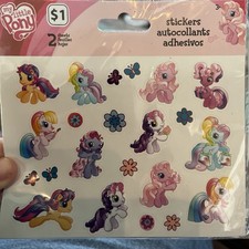 My Little Pony Stickers Half Sheet 2 Sheets, Hasbro Scrapbooking 2011 Brand New