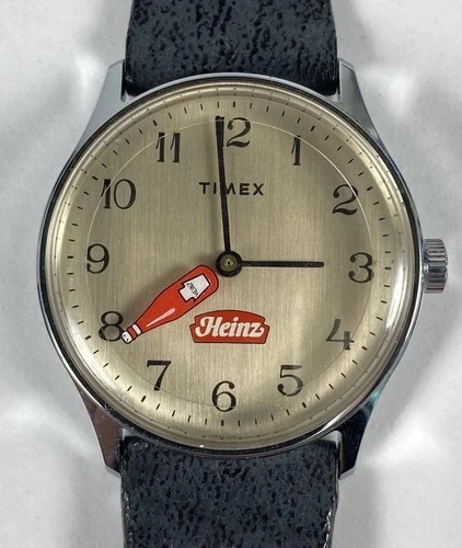 Vintage 1980's Timex Mercury Heinz Ketchup Men’s Mechanical Wristwatch - Runs