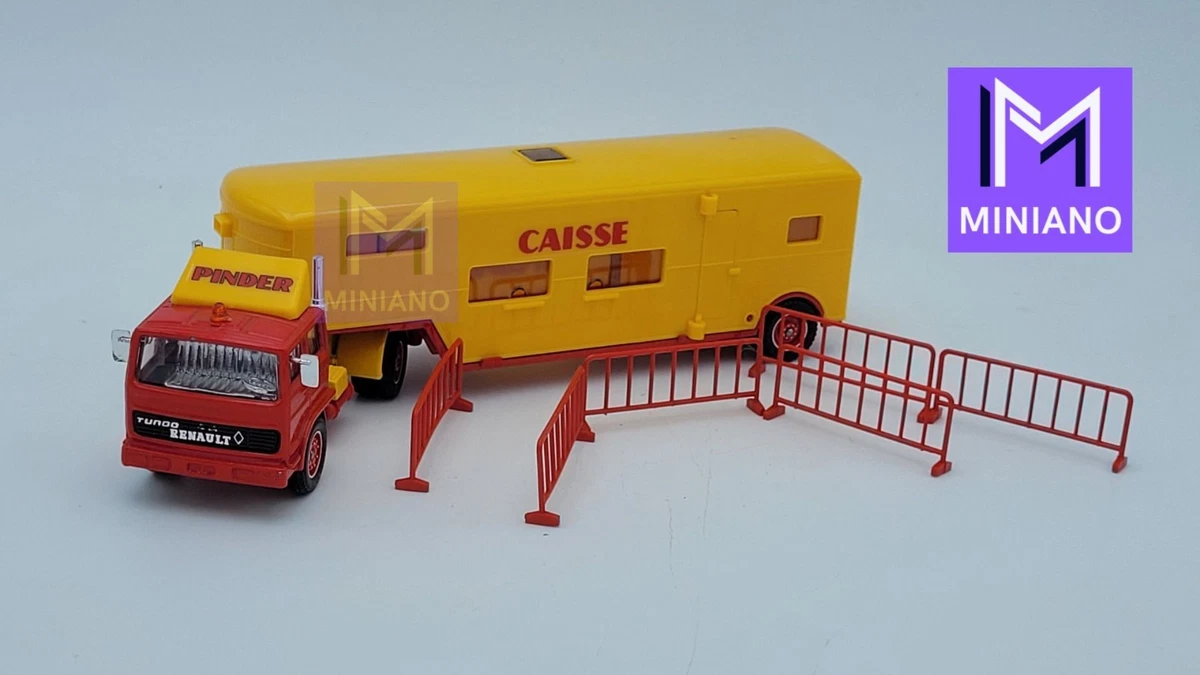 Modèle Réduit Solido 1/50 - Semi-Remorque Saviem SM300 Strex/Stex Transport Exceptionnel Avec Phare En Métal